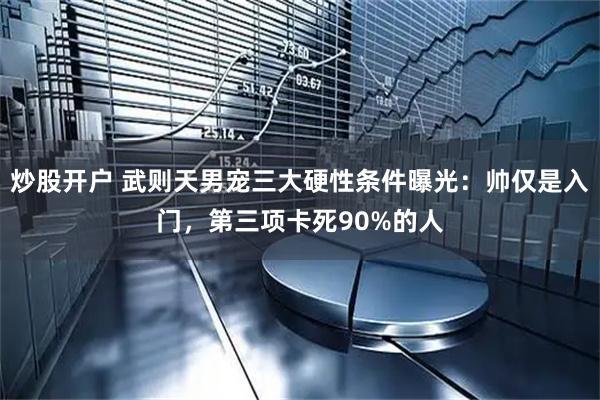 炒股开户 武则天男宠三大硬性条件曝光：帅仅是入门，第三项卡死90%的人